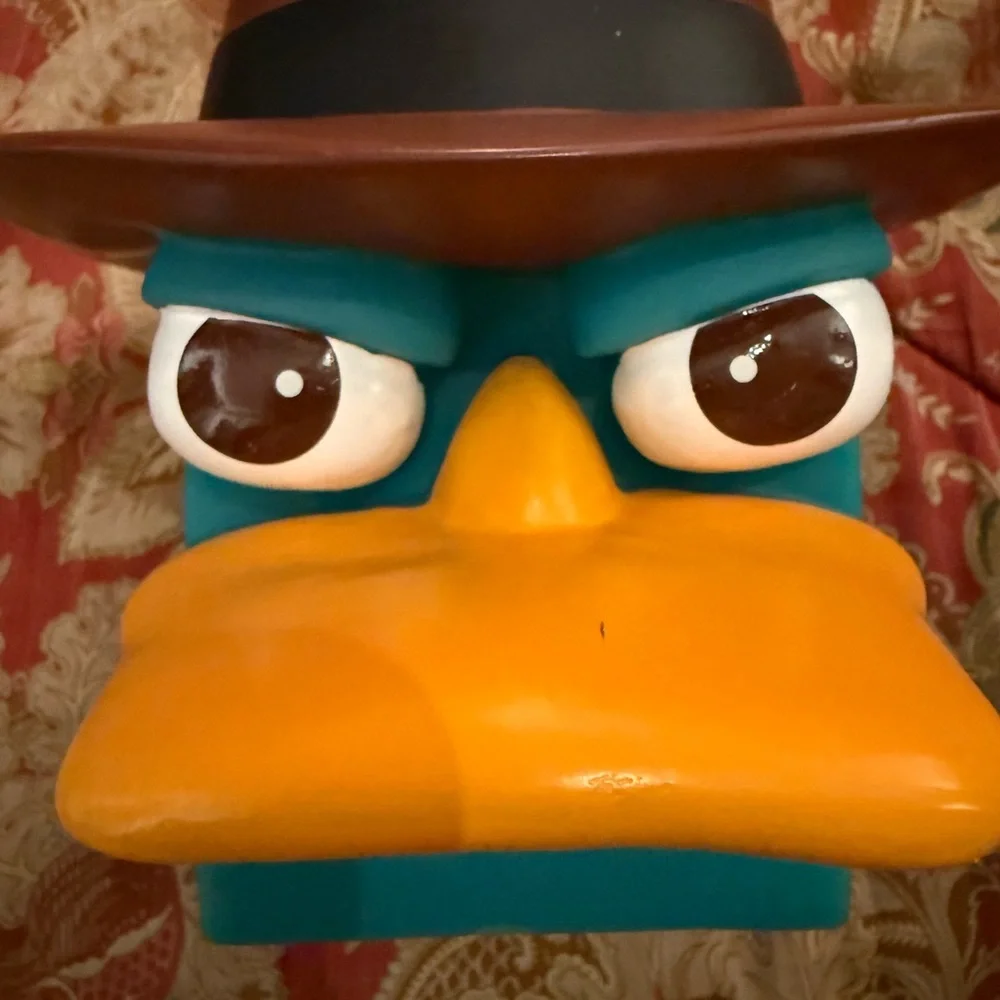 Disney Phineas and Ferb Agent Perry Plastic Collectible Coin Bank